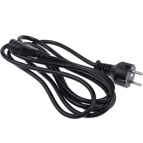 Cable Negro 3x1.5mm con Clavija Schuko + Clavija IEC Hembra C13 2m