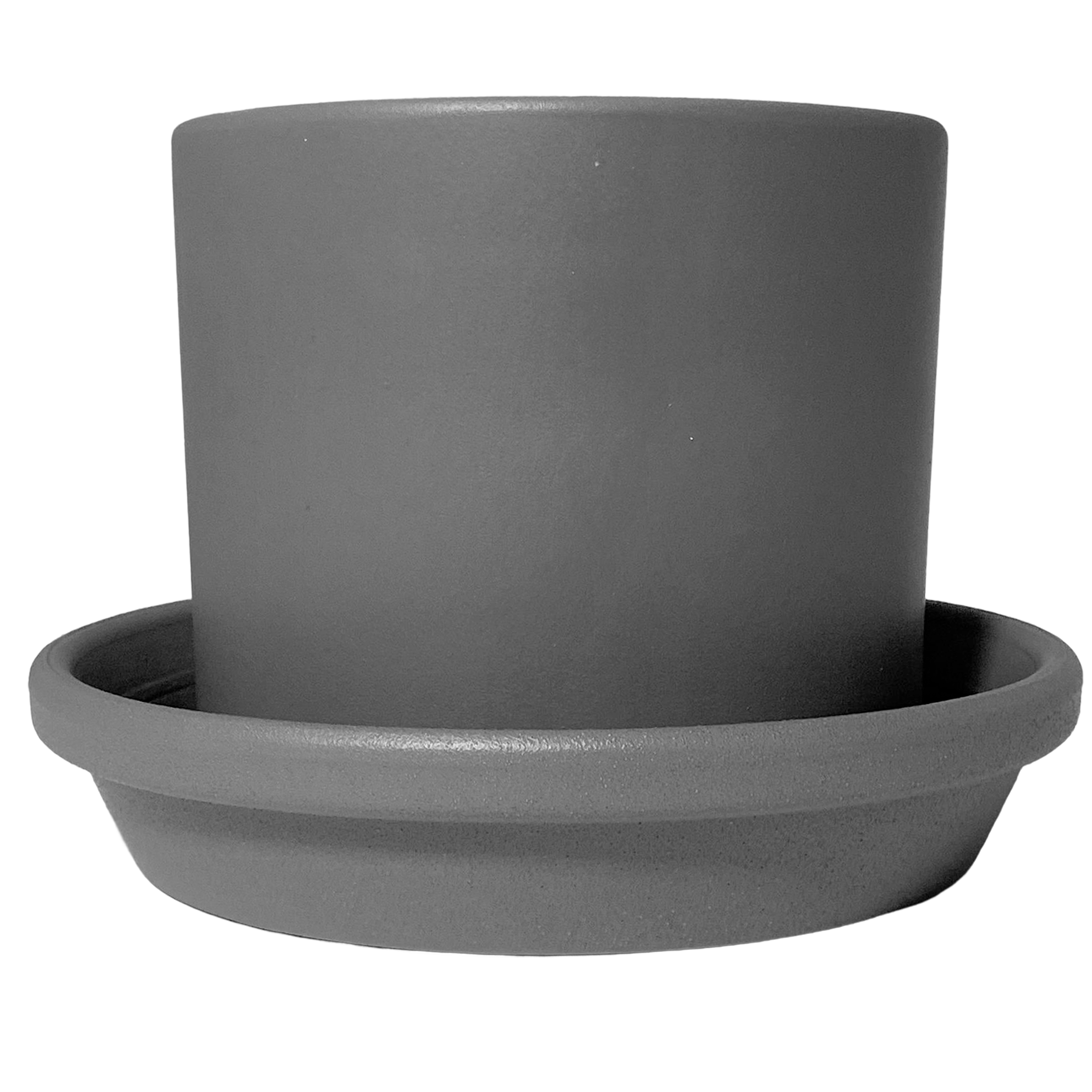 Kit Maceta Cerámica Meliflor Tubular 21x18cm + Plato 24cm - Meliflor