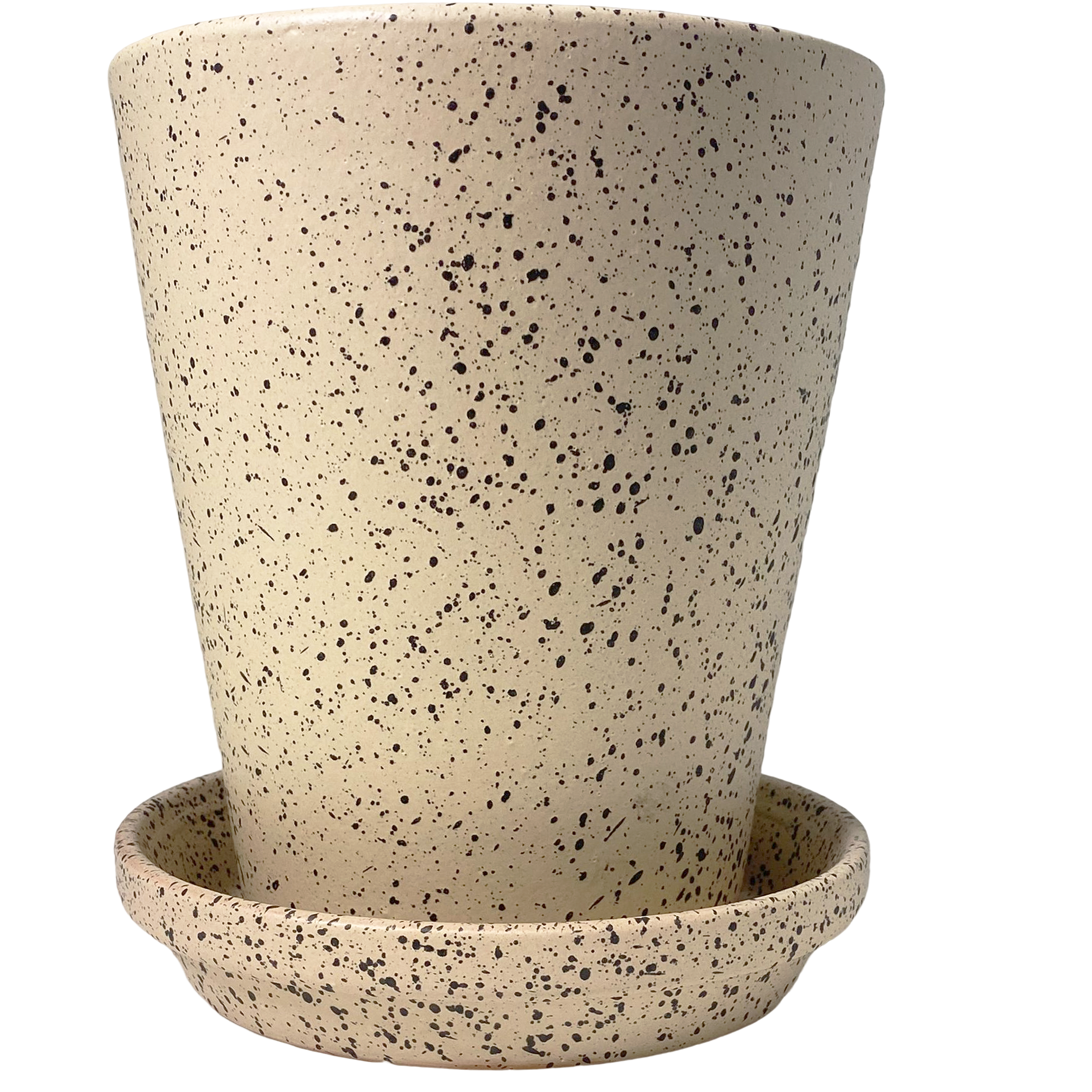 Kit Maceta Cerámica Meliflor Cono 21x23cm + Plato 20cm - Meliflor