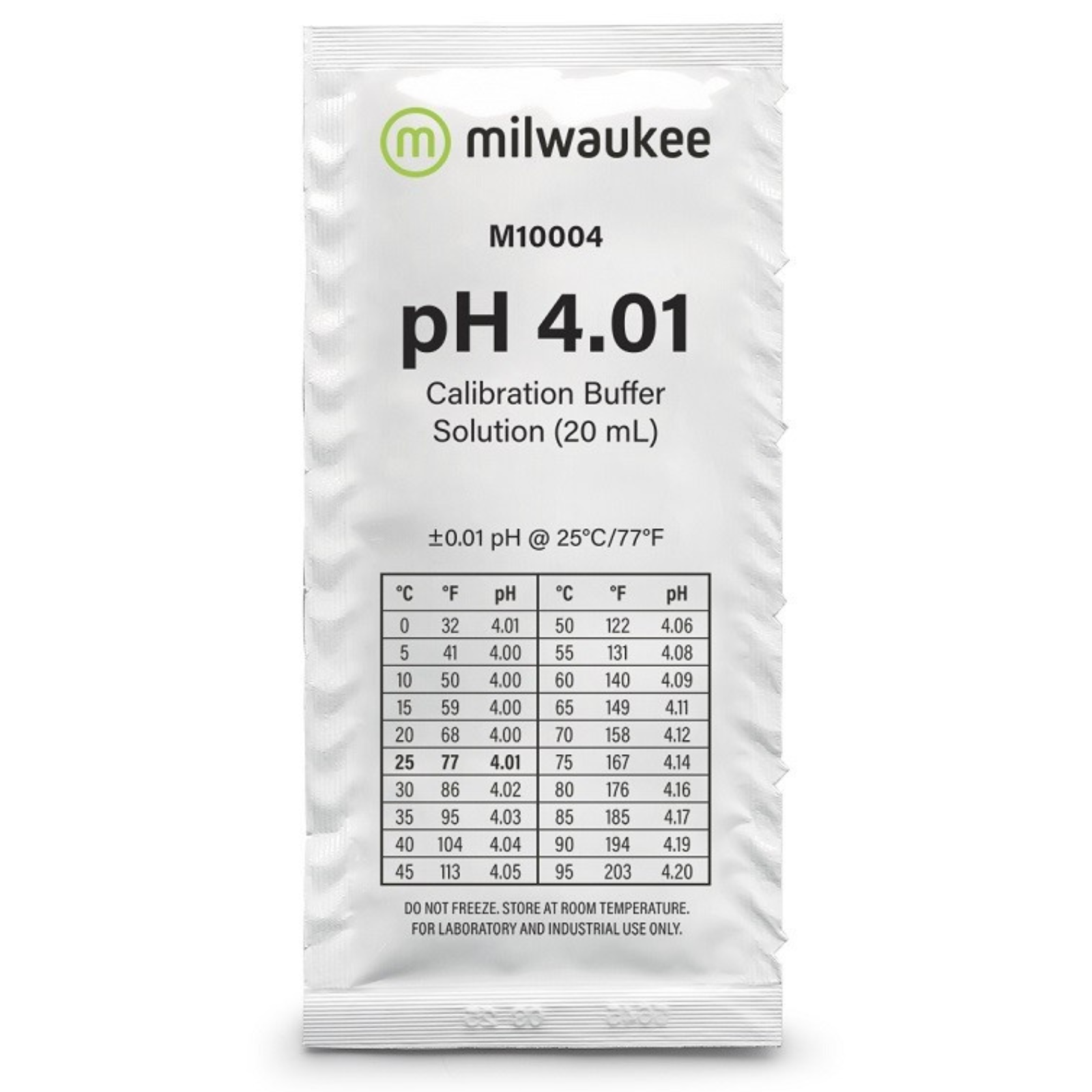 Milwaukee Líquido Calibrador PH 4.01 (Caja 500 sobres 20ml) - Milwaukee