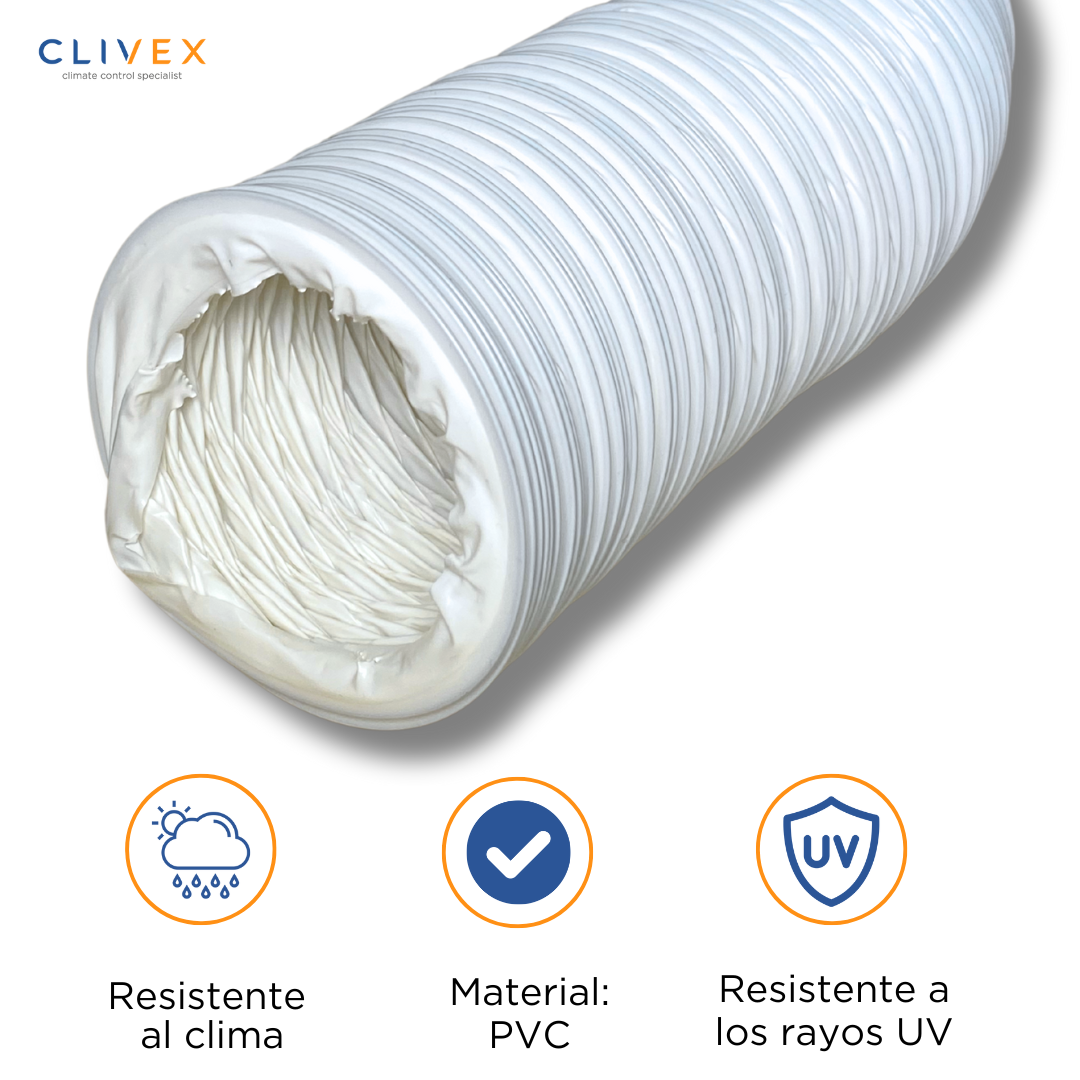 Clivex Ducto Blanco PVC 127mm (3m)