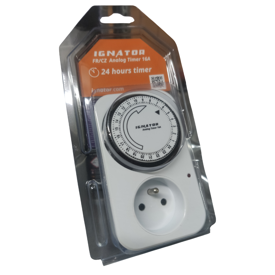 Temporizador Analógico 16A Ignator FR/CZ Type E